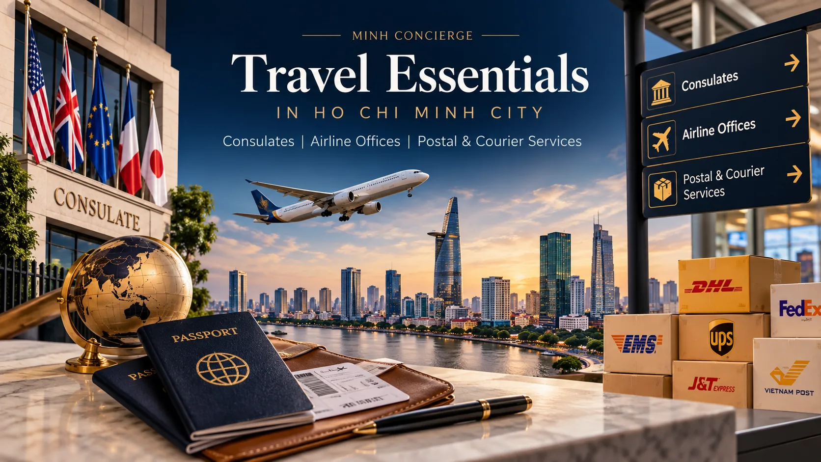 Travel Essentials in Ho Chi Minh City: Consulates, Airline Offices, Postal and Courier Services